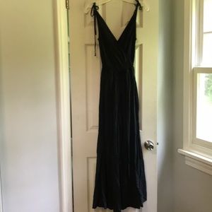 Cotton black wide leg jumper